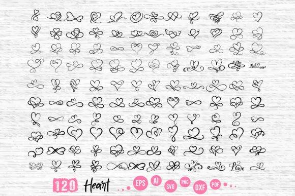 120 Heart Svg Bundle