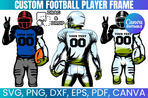 American Football Editable Canva Frame