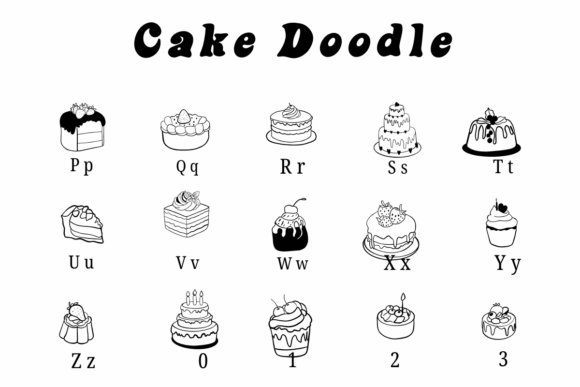 Cake Doodle Font - Preview 2