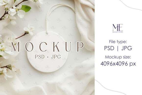 Ceramic Ornament Mockup Wedding Gift