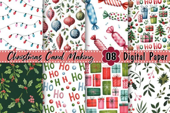 Christmas Card Making Digital Paper