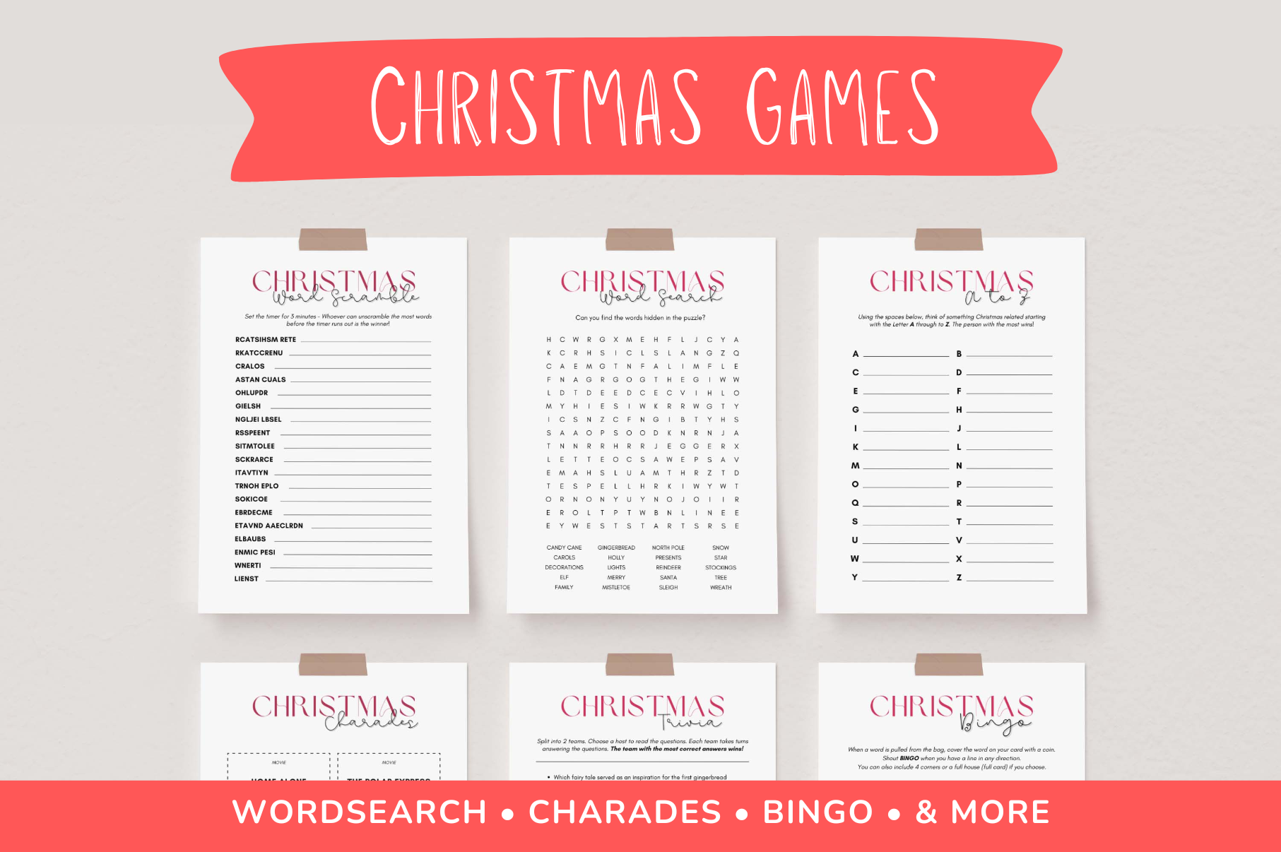 Christmas Games Bundle - 6 Holiday Games