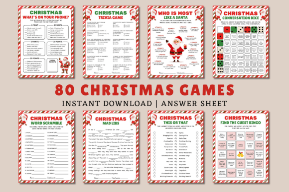 Christmas Games Bundle PDFs