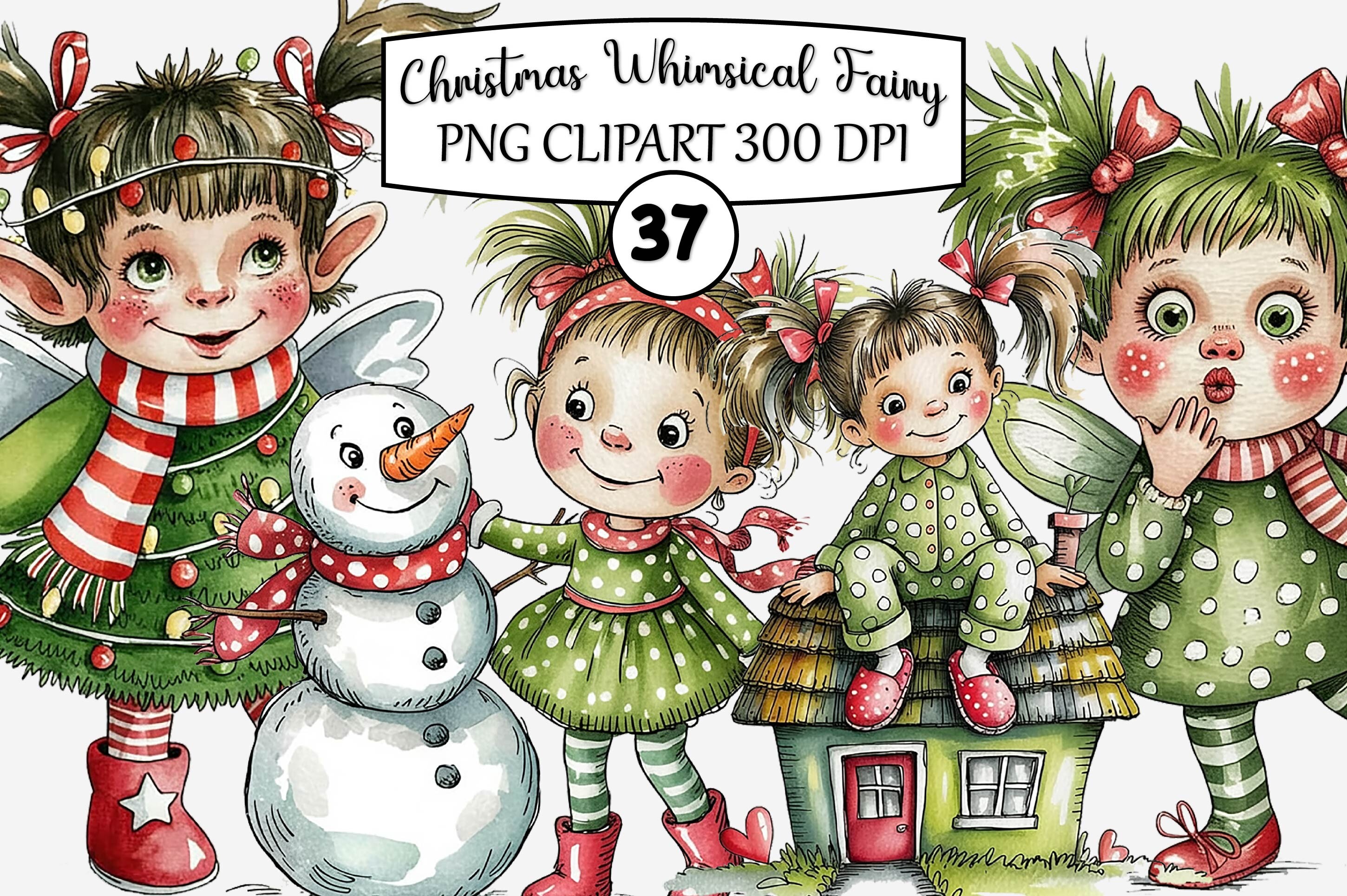 Christmas Whimsical Fairy Clipart - photo 1