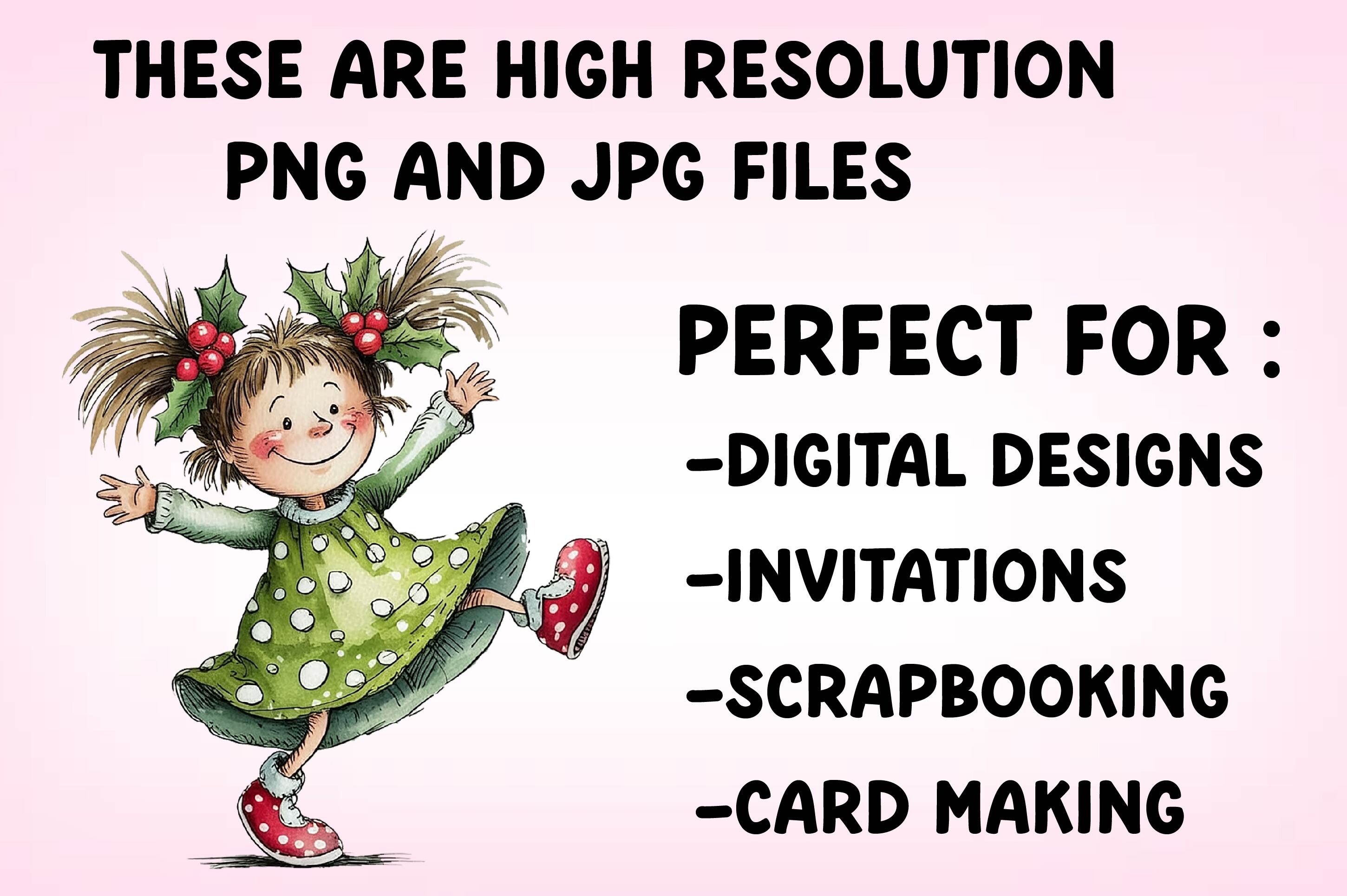 Christmas Whimsical Fairy Clipart - photo 2