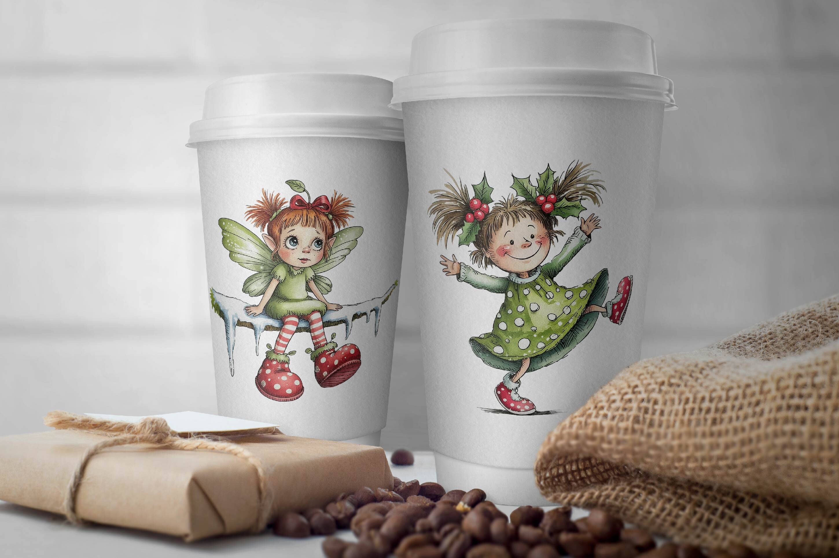 Christmas Whimsical Fairy Clipart - photo 3