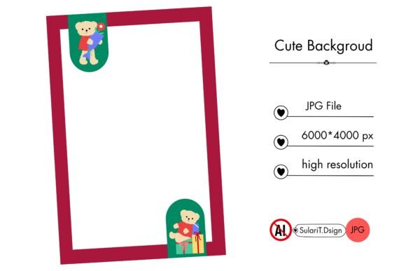 Cute Christmas Card Background ( 1 JPG)