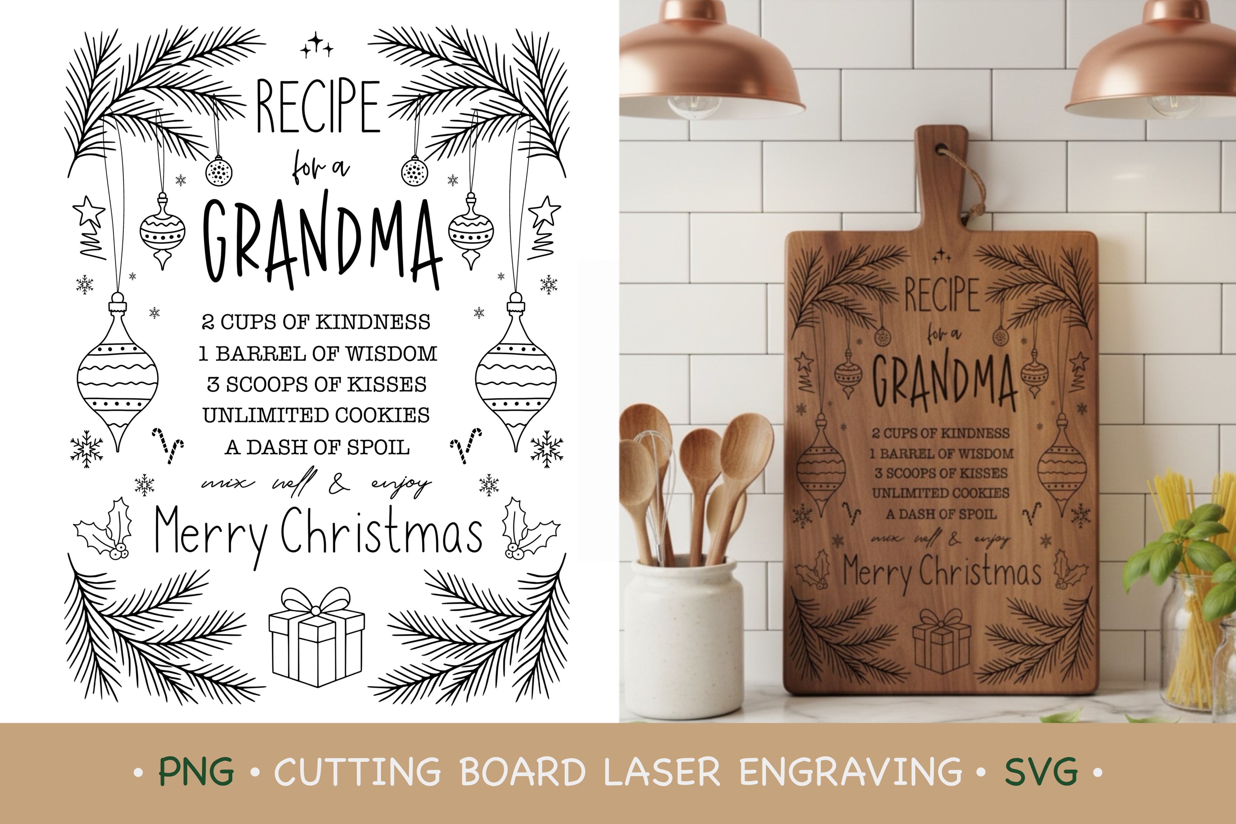 Cutting Board Recipr for a Grandma SVG