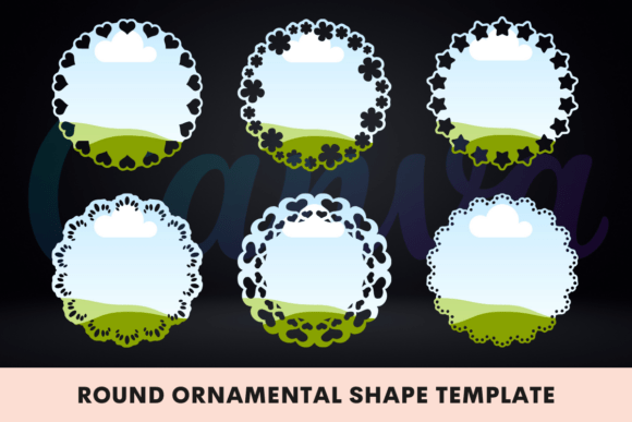 Decorative Circular Frame Template