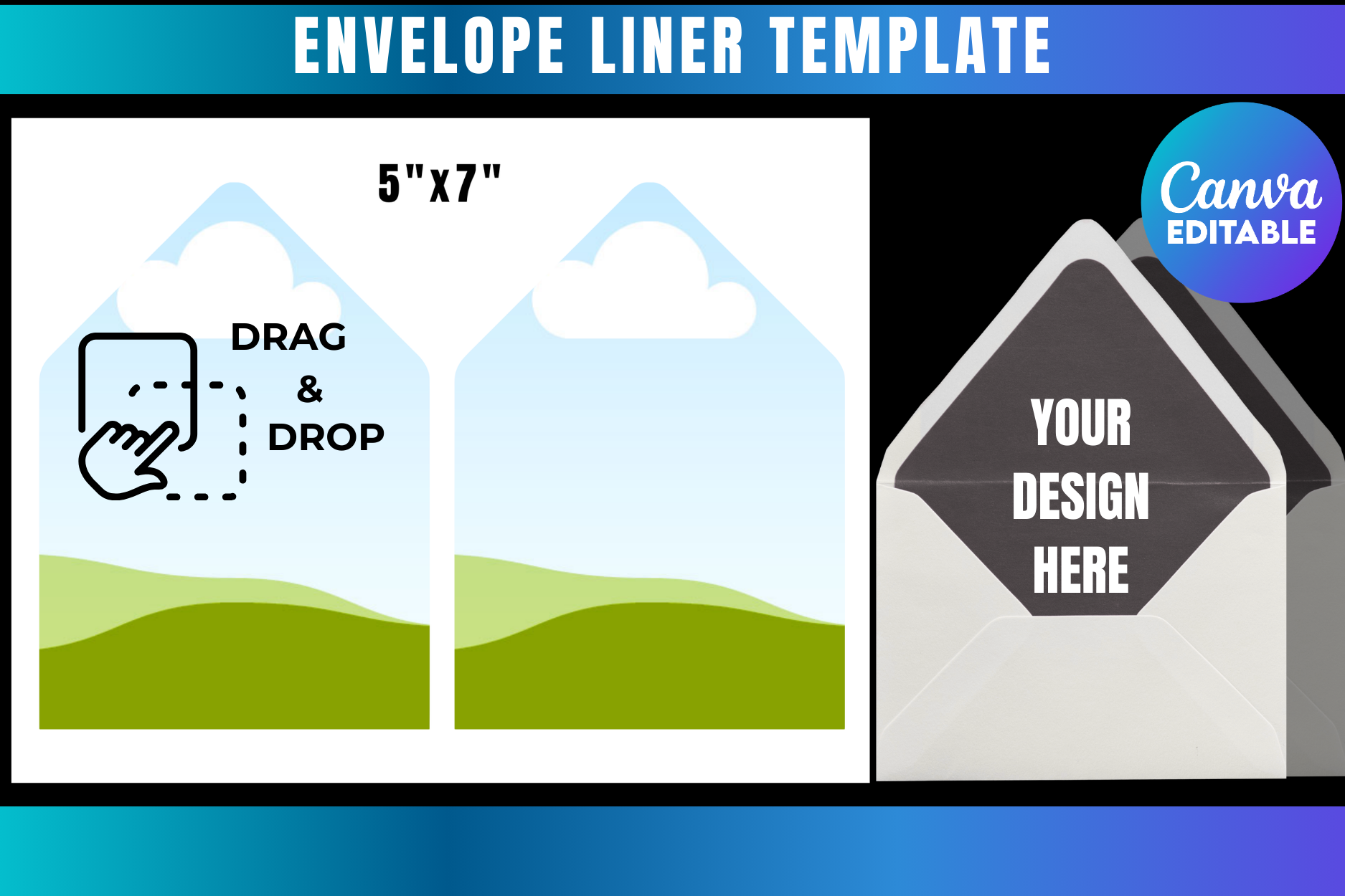 Envelope Liner Canva Template