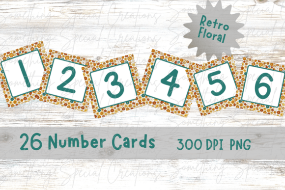Floral Number Labels