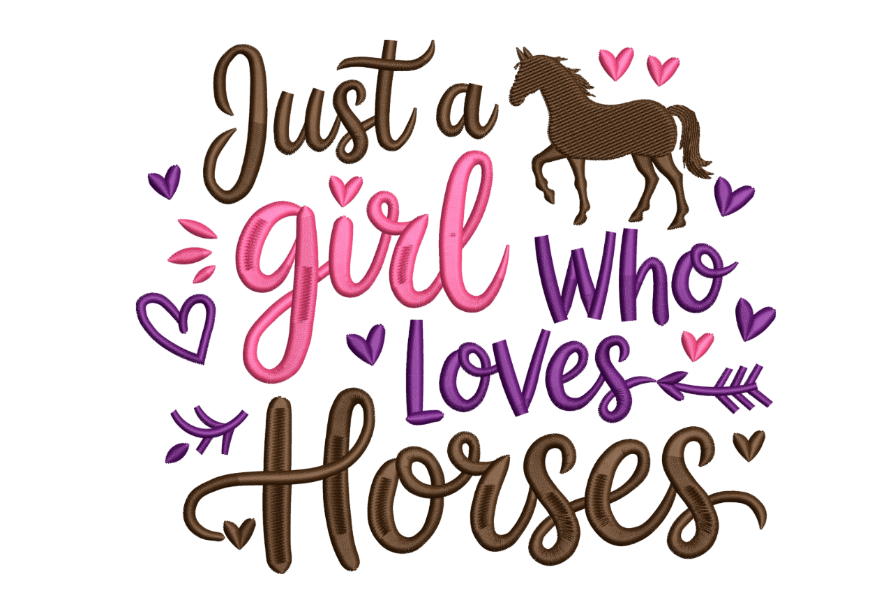 Girl Who Loves Horses – Cute Heart