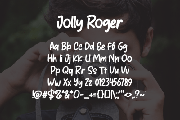 Jolly Roger Font PNG with transparent background - Preview 1