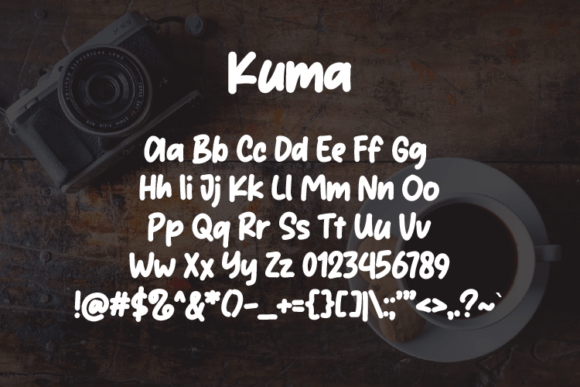 Kuma Font PNG with transparent background - Preview 1