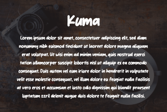 Kuma Font PNG with transparent background - Preview 2