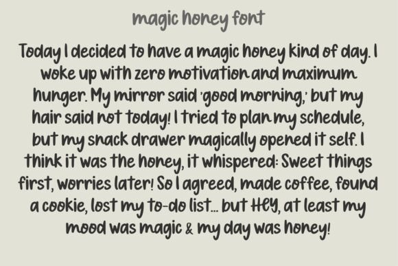 Magic Honey Font PNG with transparent background - Preview 4