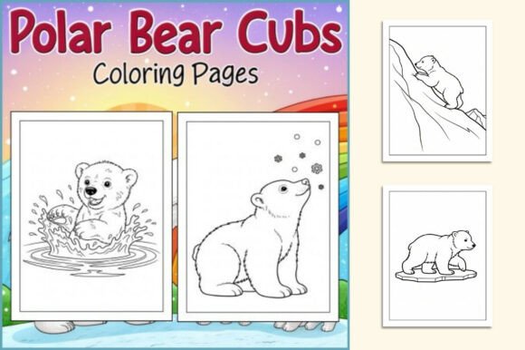 Polar Bear Cubs Coloring Pages