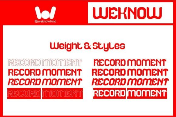 Record Moment Font font preview - 6