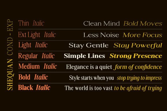 Shequan Font PNG with transparent background - Preview 4