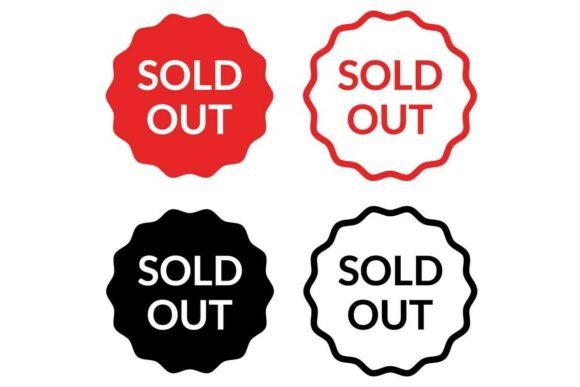 Sold Seals Icon. Sold out Icon Stamp