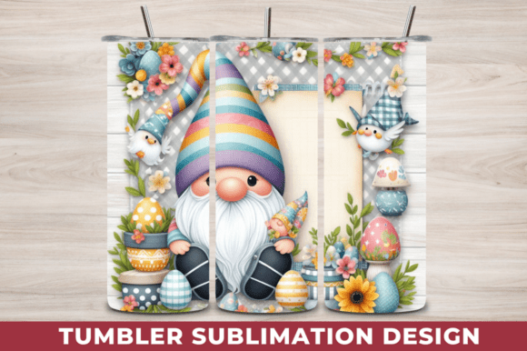 Spring Easter Gnome Oz Skinny Tumbler Graphics