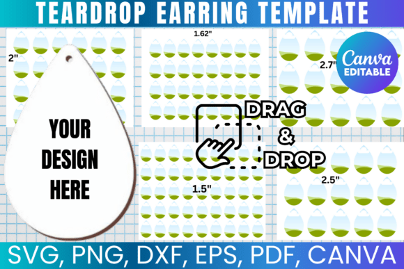 Teardrop Earring Template Bundle