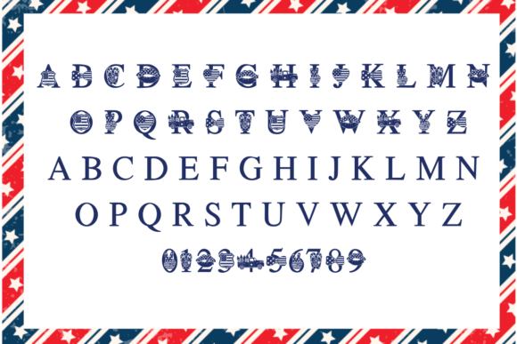 American Flag Font - Preview 1