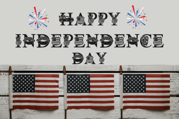 American Flag Font - Preview 2