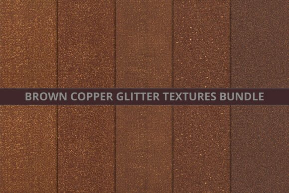 Brown Copper Glitter Textures Bundle