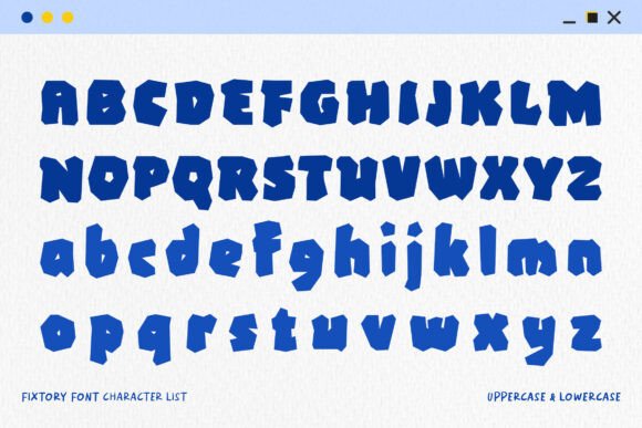 Fixtory Font PNG with transparent background - Preview 1