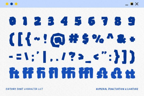 Fixtory Font PNG with transparent background - Preview 2