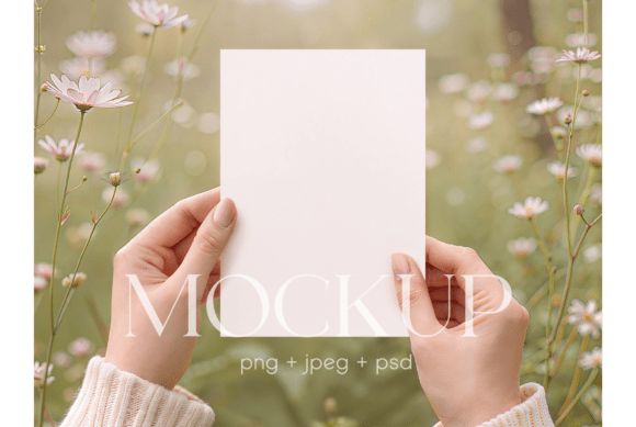Floral Outdoor 5x7 Card Mockup Gráfico Mockups de Productos Por Mockup Wizard
