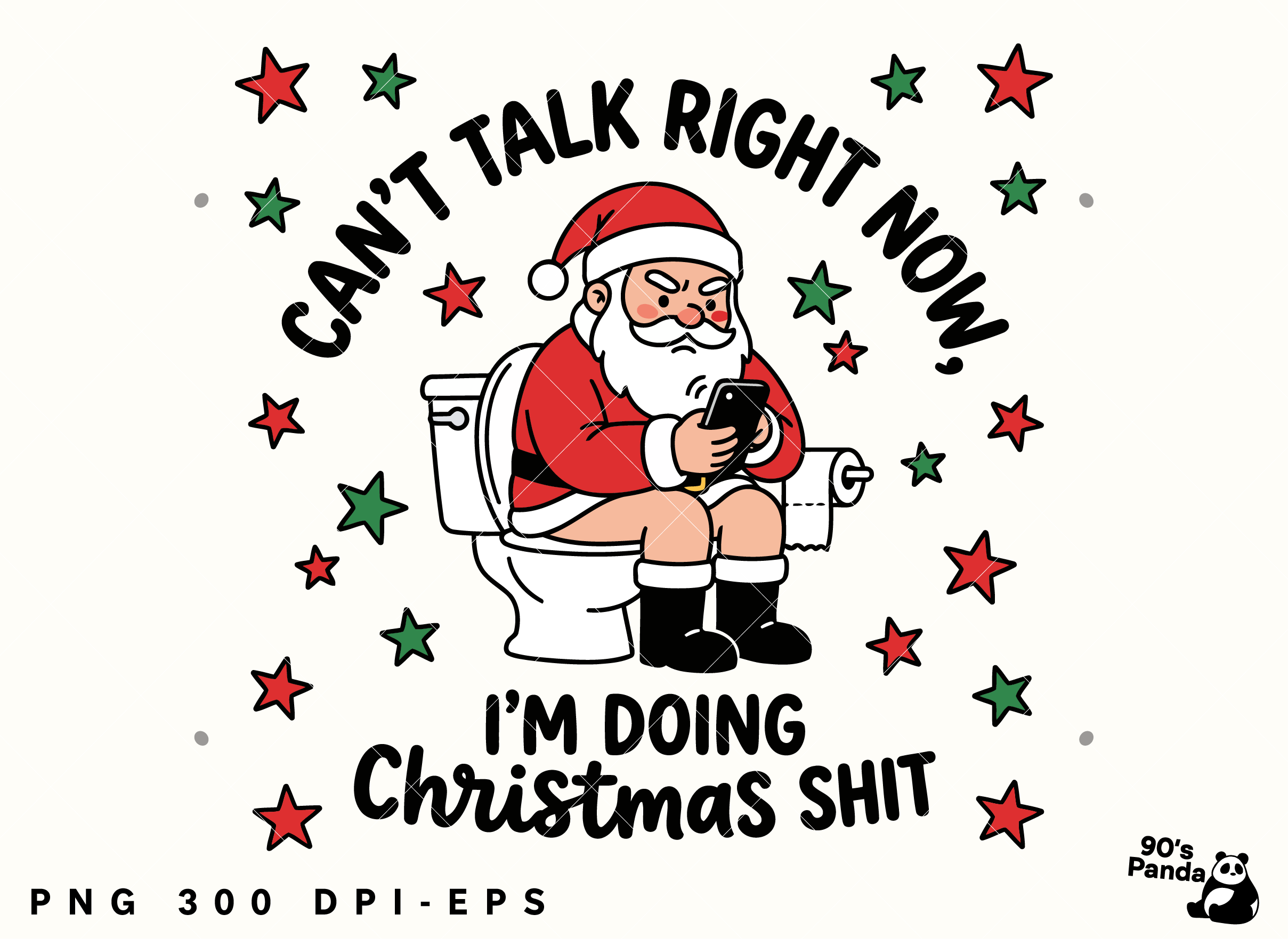 Funny Christmas Santa Png Eps