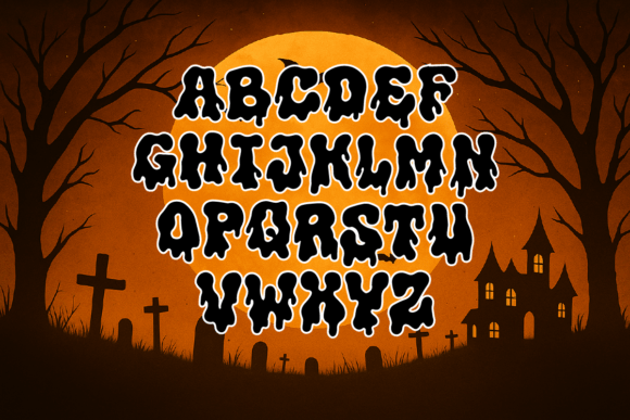 Hexed Letters Font PNG with transparent background - Preview 2