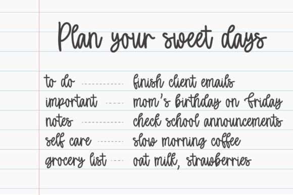 Honey Notes Font - Preview 1
