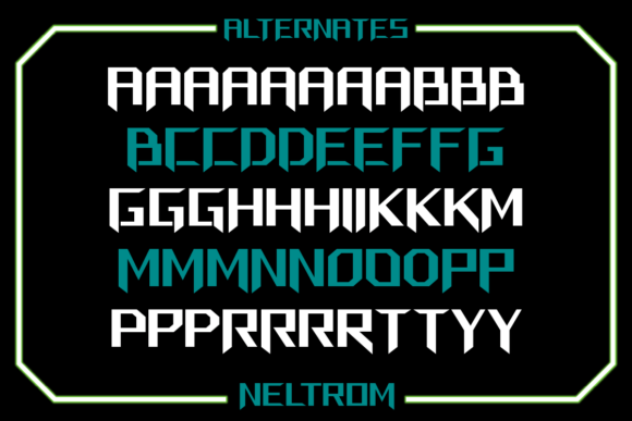 Neltrom Font PNG with transparent background - Preview 2
