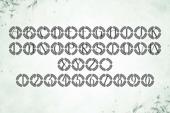 Nuvoria Monogram Font PNG with transparent background - Preview 3