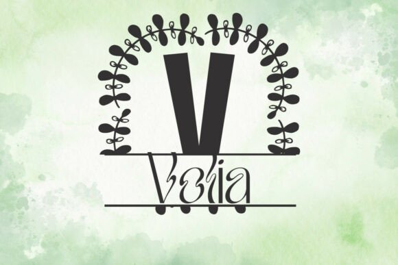Ornalis Split Monogram Font PNG with transparent background - Preview 1