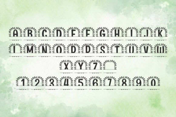 Ornalis Split Monogram Font PNG with transparent background - Preview 3
