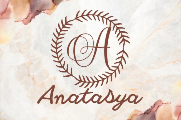 Rosaver Monogram Font PNG with transparent background - Preview 1