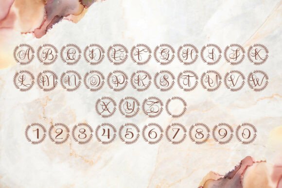 Rosaver Monogram Font PNG with transparent background - Preview 3