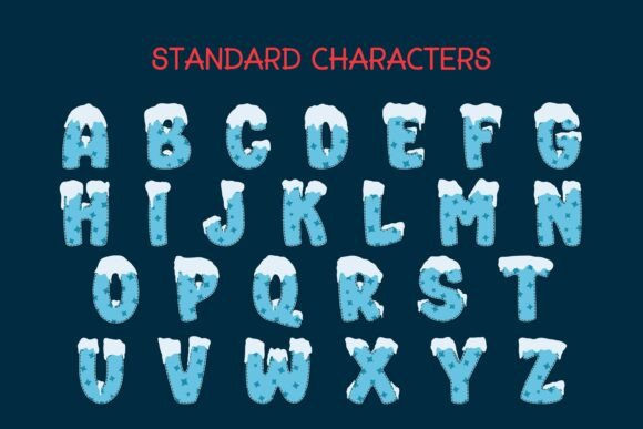 Snow Cap Font PNG with transparent background - Preview 1
