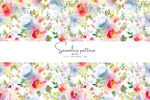 Delicate Watercolor Florals Pattern