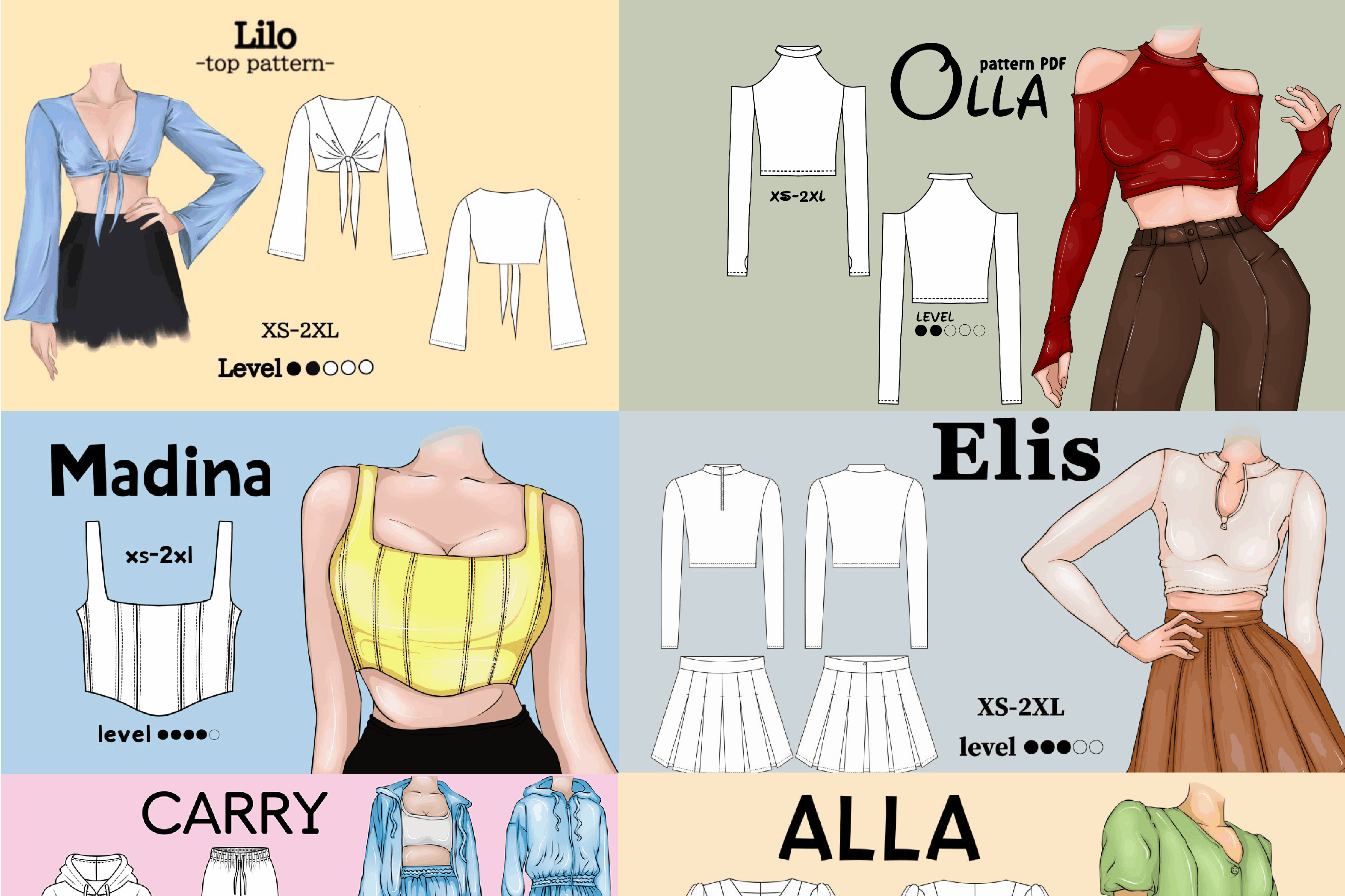 12 Basic Bodice Pattern Blocks Blocks