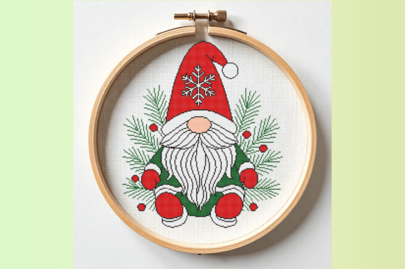 Christmas Gnome with Snowflake Hat