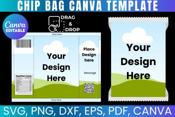 Custom Potato Chip Bag, Chip Bag Label Grafica Modelli di Stampa Di Gfx Shaown