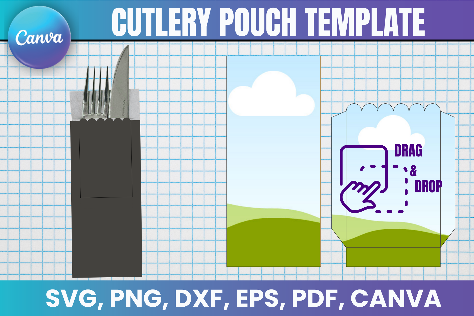 Cutlery Pouch Canva Template
