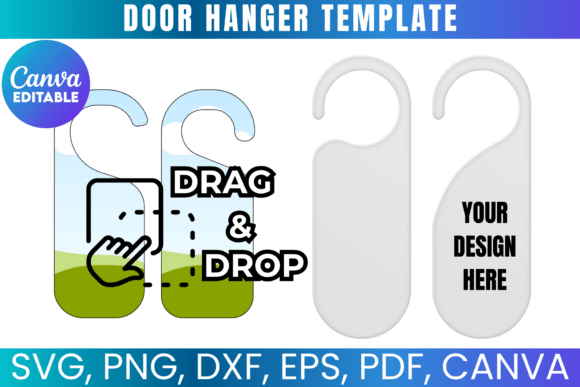 Door Hanger Template, Door Hanger SVG