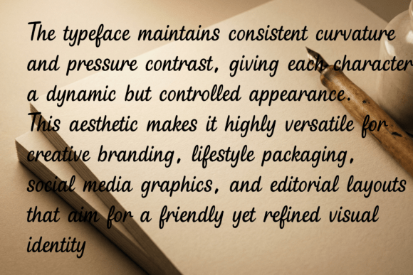 Hand Kandel Letter Miring Font - Preview 1