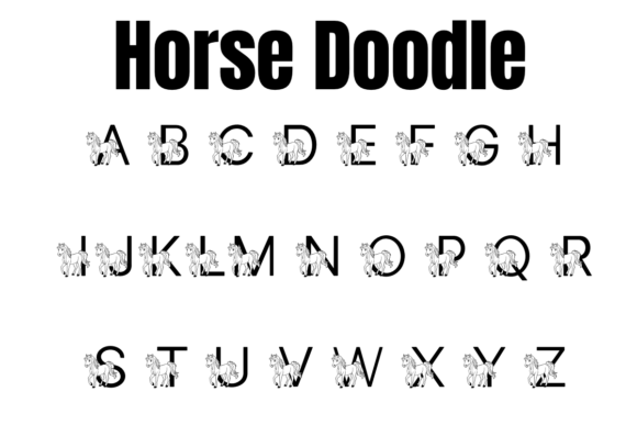 Horse Doodle Font - Preview 1